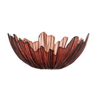 Schale aus rotem Glas Aila Ø31×14 cm