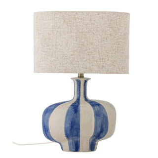 Alida earthenware table lamp, blue