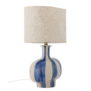 Alida earthenware table lamp, blue