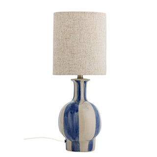 Alida earthenware table lamp, blue
