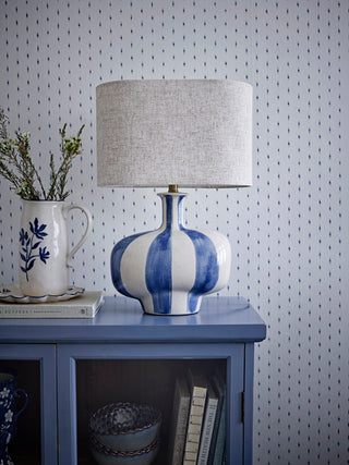 Alida earthenware table lamp, blue