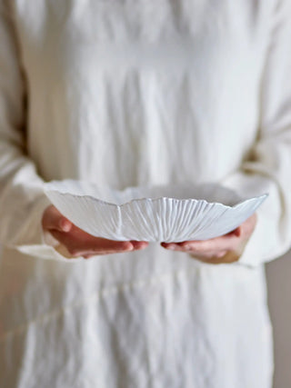 Schale Glas Weiß Iani 26cm