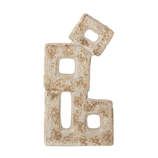 Figura decorativa de cerámica blanca Caine 32cm