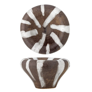 Brown earthenware bowl Ladris 23cm