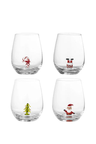 Vaso de vidrio transparente Misa - set de 4