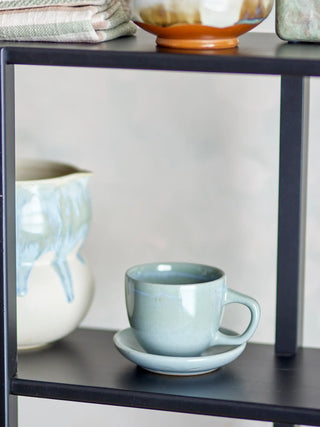 Becher Keramik blau Brenta - 4 Stück