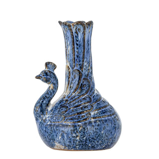 Vaas aardewerk blauw Kali 16cm