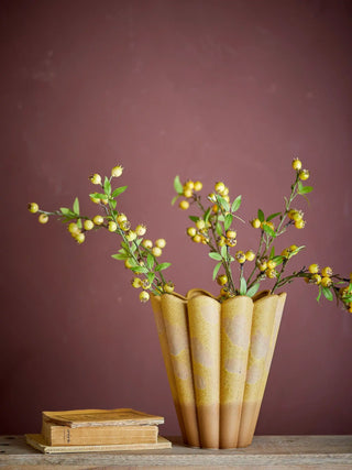 Jarrón de cerámica amarillo Penn