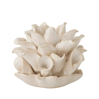 Kerzenhalter Keramik weiß Phyllis