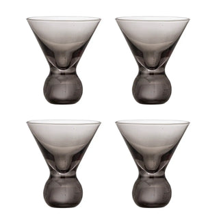 Cocktailglas glas grijs Corliss - set van 4