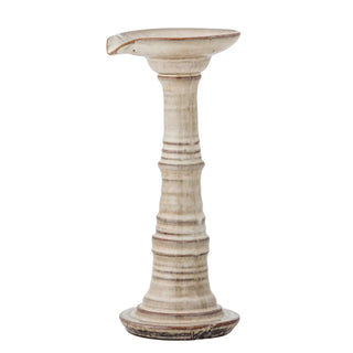 Bougeoir en céramique gris Rigby