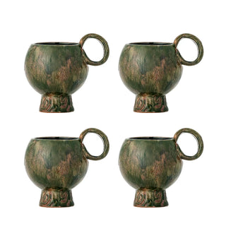 Mok aardewerk groen Avonlea - 4 stuks