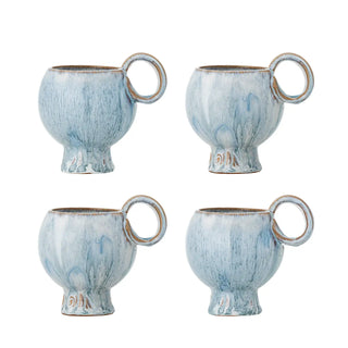 Mok aardewerk blauw Avonlea - set van 4