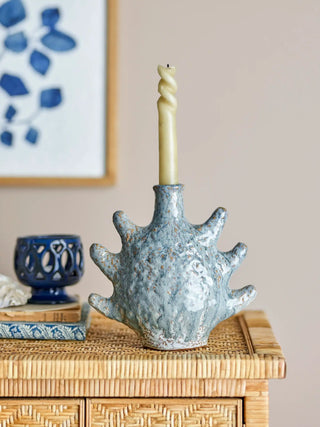 Candle holder ceramic grey Bridget 20cm