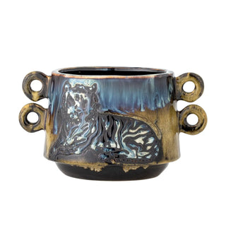 Blumentopf Keramik blau Walton 18cm