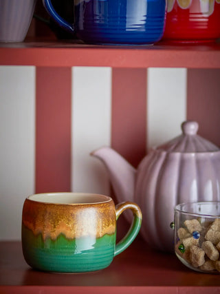 Mok aardewerk groen Sheen - 4 stuks