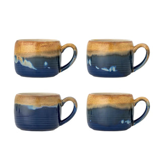 Mok aardewerk blauw Sheen - 4 stuks
