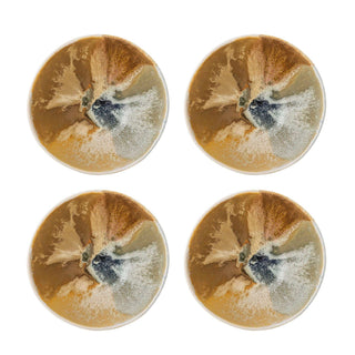 Schaaltjes geel Lacey 15cm - set van 4