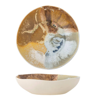 Schaal aardewerk geel Lacey 26,5cm