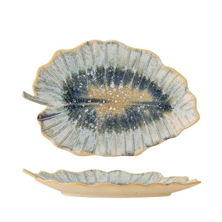 Serveerschaal aardewerk blauw Dorreen