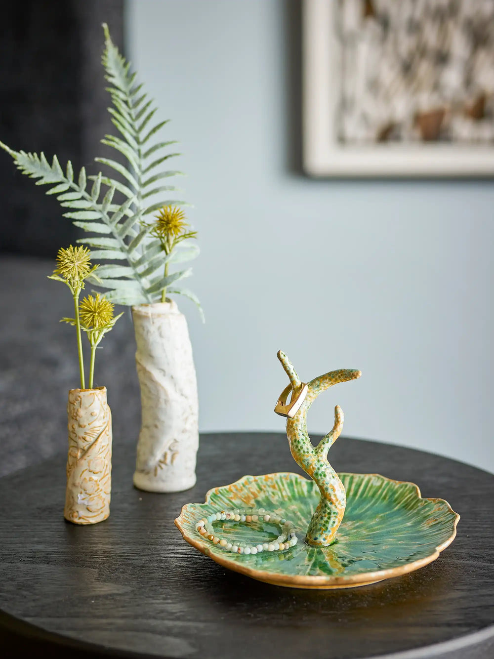 Schaal aardewerk groen Litton 17cm