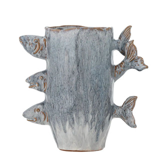 Vaas aardewerk blauw Tace 23cm