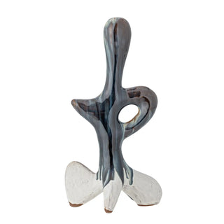 Deco aardewerk blauw Harlan 30cm