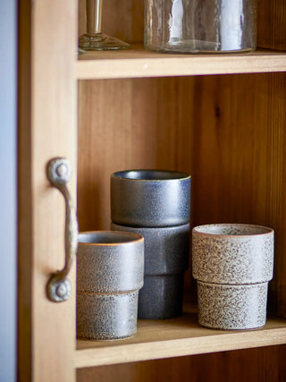 Mok aardewerk bruin Ewan - set van 4