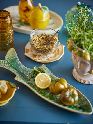 Serveerschaal aardewerk groen Hadden 42cm