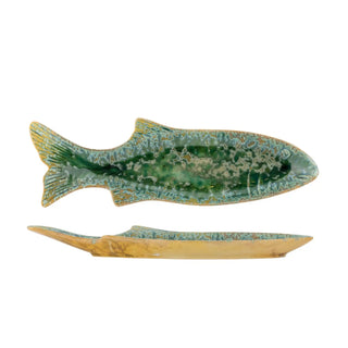 Servierplatte Keramik grün Hadden