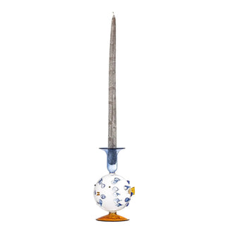 Kandelaar glas blauw Phila 11cm