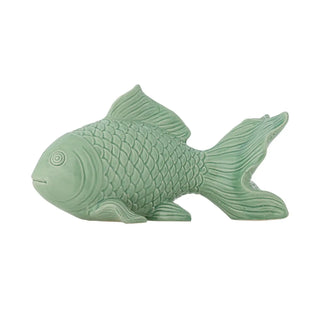 Statuette poisson céramique vert Sukey 27cm