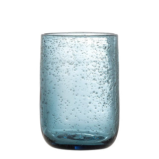 Drinkglas glas blauw Tabby - 4 stuks