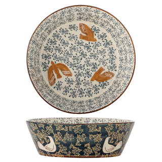 Blue earthenware bowl Hezha 28cm