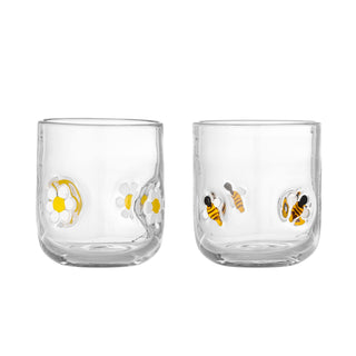 Drinkglazen glas transparant Buzz - set van 2