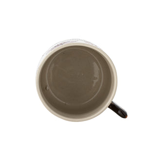 Set de tasses en grès Vivielle blanc/marron - 4 pièces