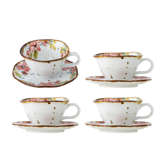Set tazza e piattino Savina, 4 pezzi