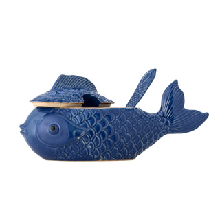 Skål med låg og ske, blå, Hiro