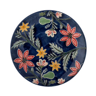 Bordenset aardewerk blauw Meredith 20,5 cm - 4 stuks