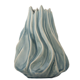 Vase en grès bleu Dilara Ø17×18 cm