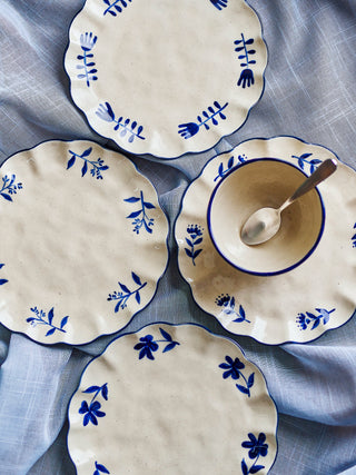 Set de platos Eimy azul Ø20,5 cm - 4 piezas