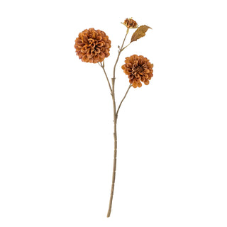 Fleur artificielle chrysanthème orange Ø25×66cm