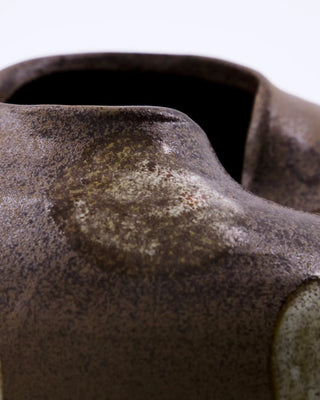 Jarrón Expo Marrón Blanco roto Altura 19cm