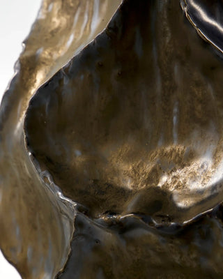 Jarrón Waves metal antiguo 30cm