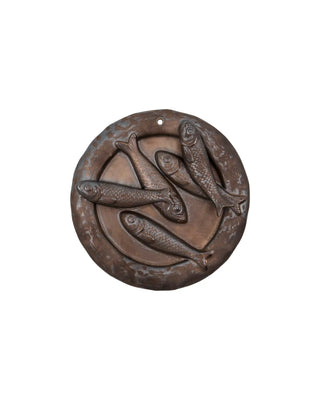 Art mural Plate grès brun - set de 3