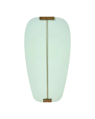 Espejo ovalado con clips dorados 55x100cm