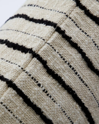 Kussenhoes Lines Zwart Gebroken wit 50x50cm