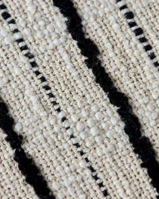 Kussenhoes Lines Zwart Gebroken wit 50x50cm