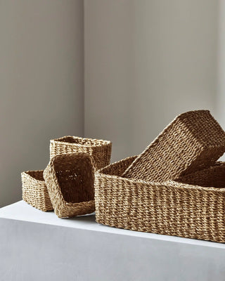 Panier de rangement Square Naturel - 7 pièces