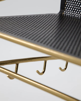 Estante Wally Acabado de cobre antiguo Negro 80cm